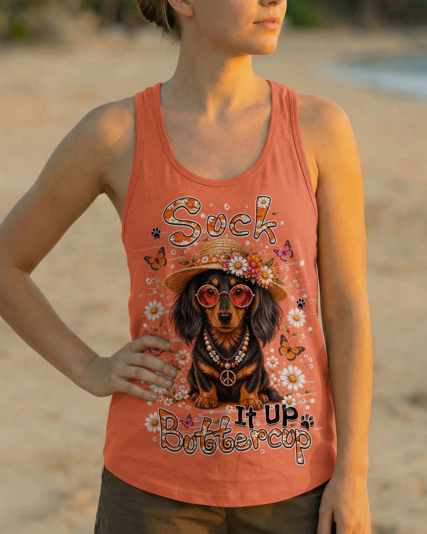 SUCK IT UP BUTTERCUP DACHSHUND DOG ALL OVER PRINT - TLHN2805262