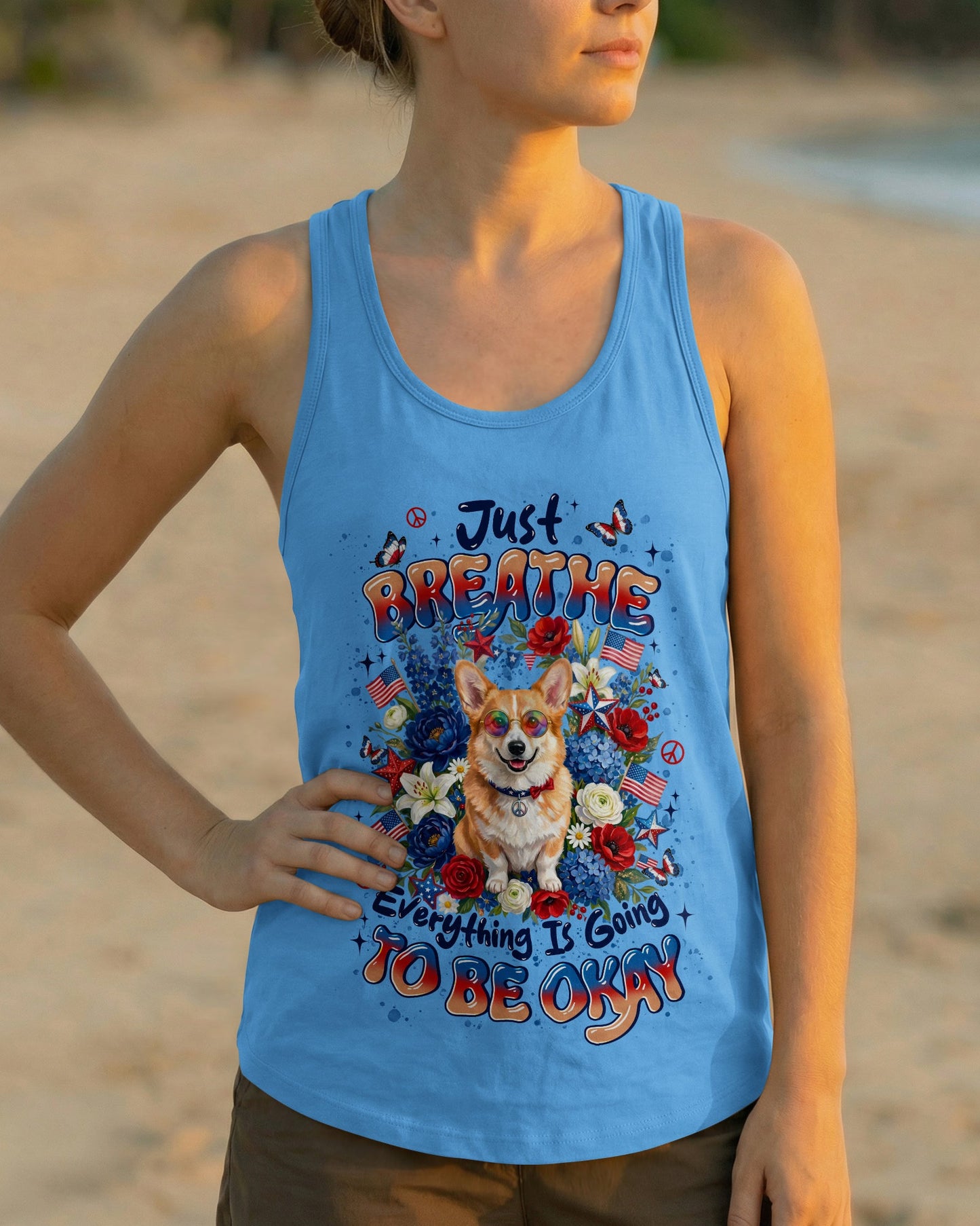 JUST BREATHE CORGI DOG ALL OVER PRINT - TYLN1405262