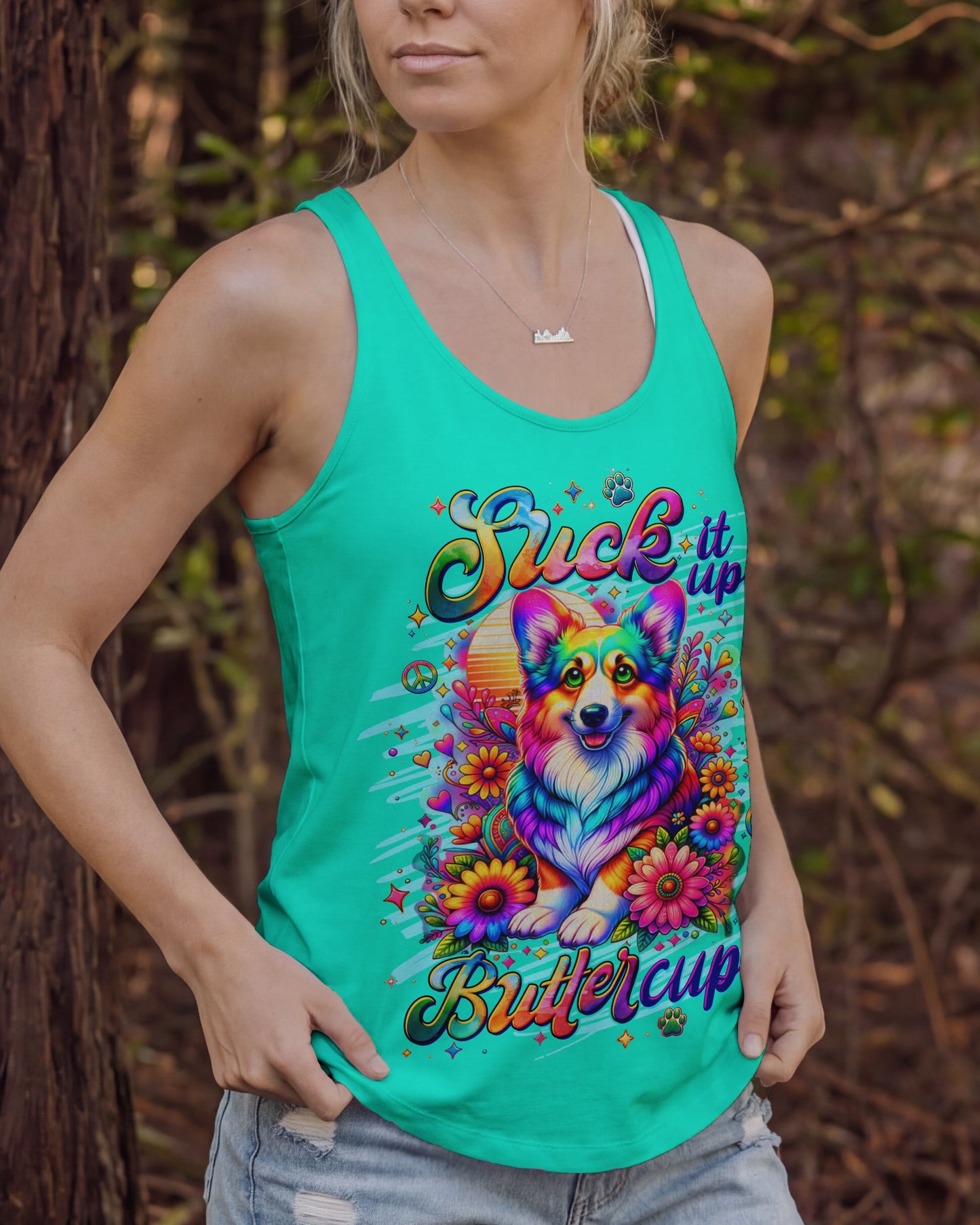 SUCK IT UP BUTTERCUP CORGI DOG ALL OVER PRINT - TLTW0906262