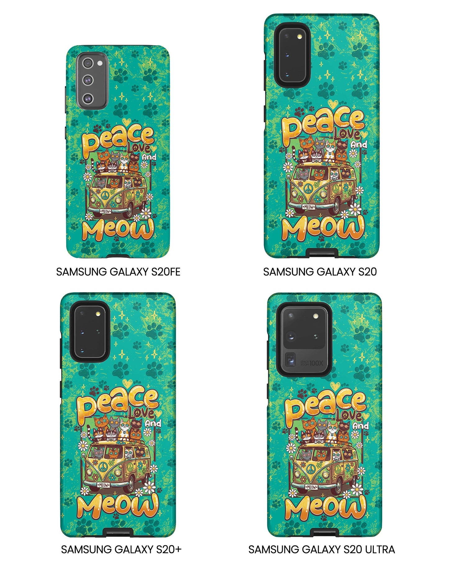 PEACE LOVE AND MEOW CATS PHONE CASE - TY0707263