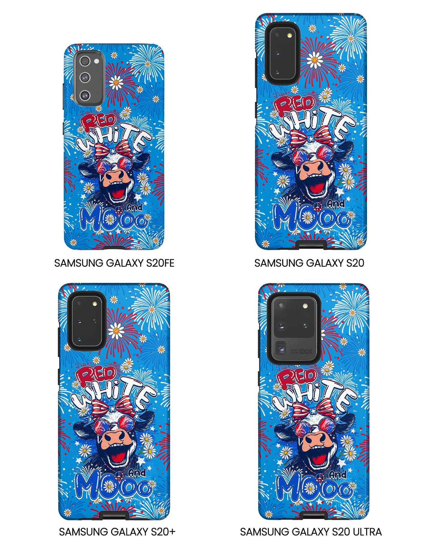 RED WHITE AND MOOO COW PHONE CASE - TY1306262