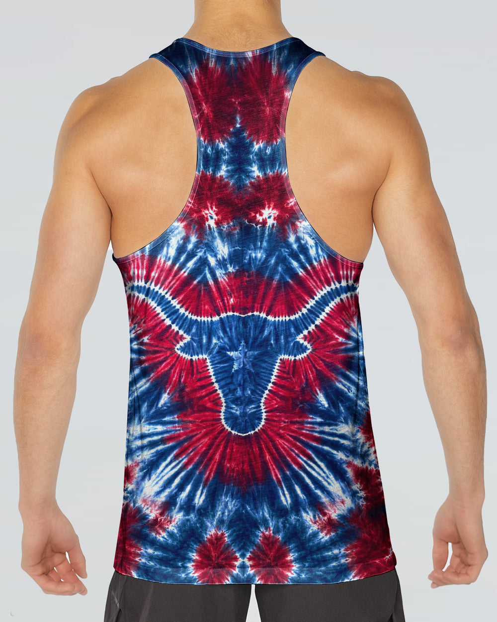 LONGHORN TEXAS STATE RED WHITE & BLUE SWIRL ALL OVER PRINT - TLNT1206261
