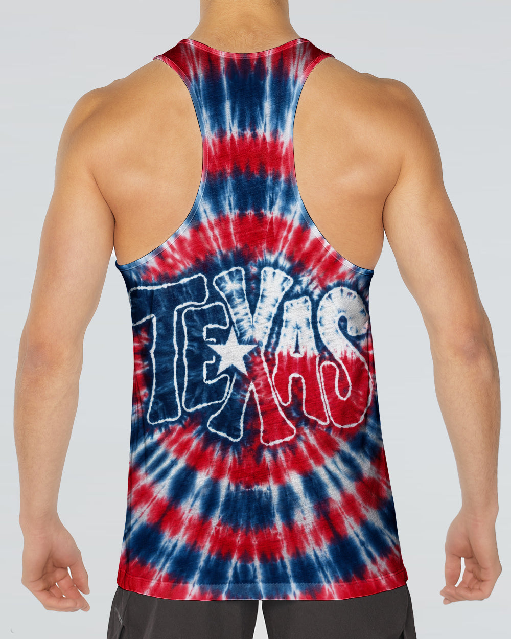 TEXAS RED WHITE & BLUE SWIRL ALL OVER PRINT - TLHN1206263