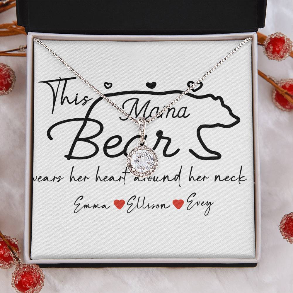 Personalized Mama Bear Eternal Hope Necklace