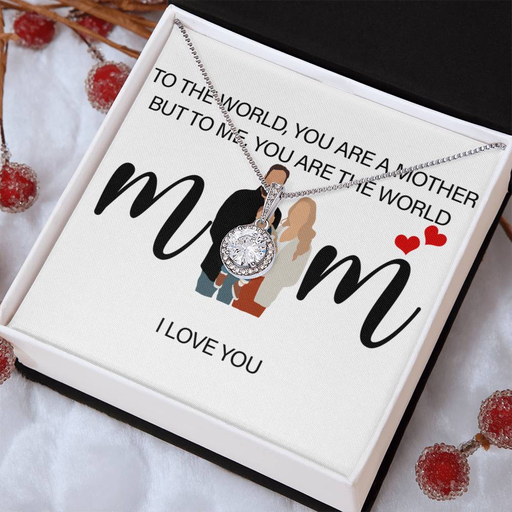 Personalized Mom I Love You Eternal Hope Necklace