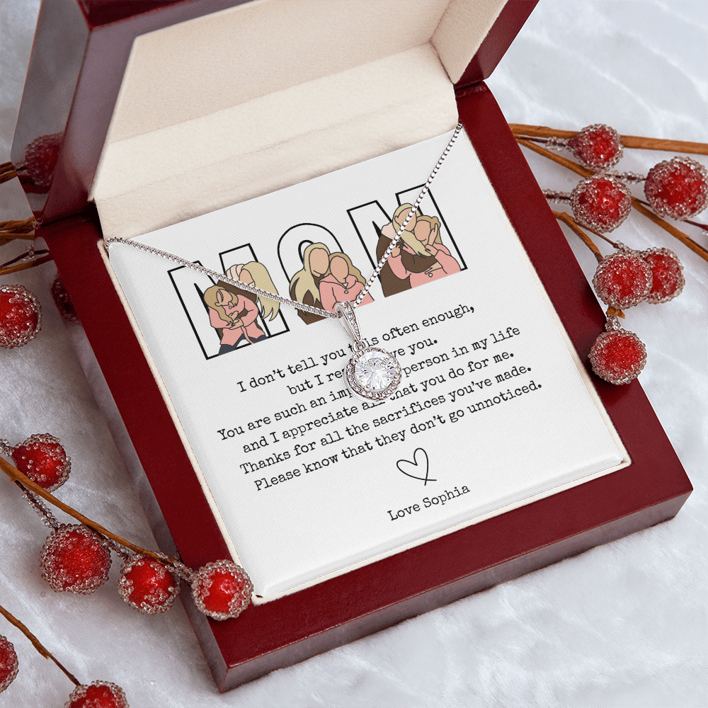 Personalized Mom Eternal Hope Necklace