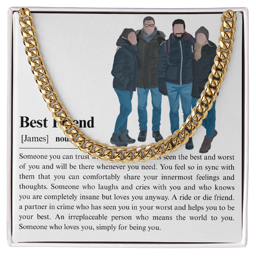 Personalized Best Friend Cuban Link Chain