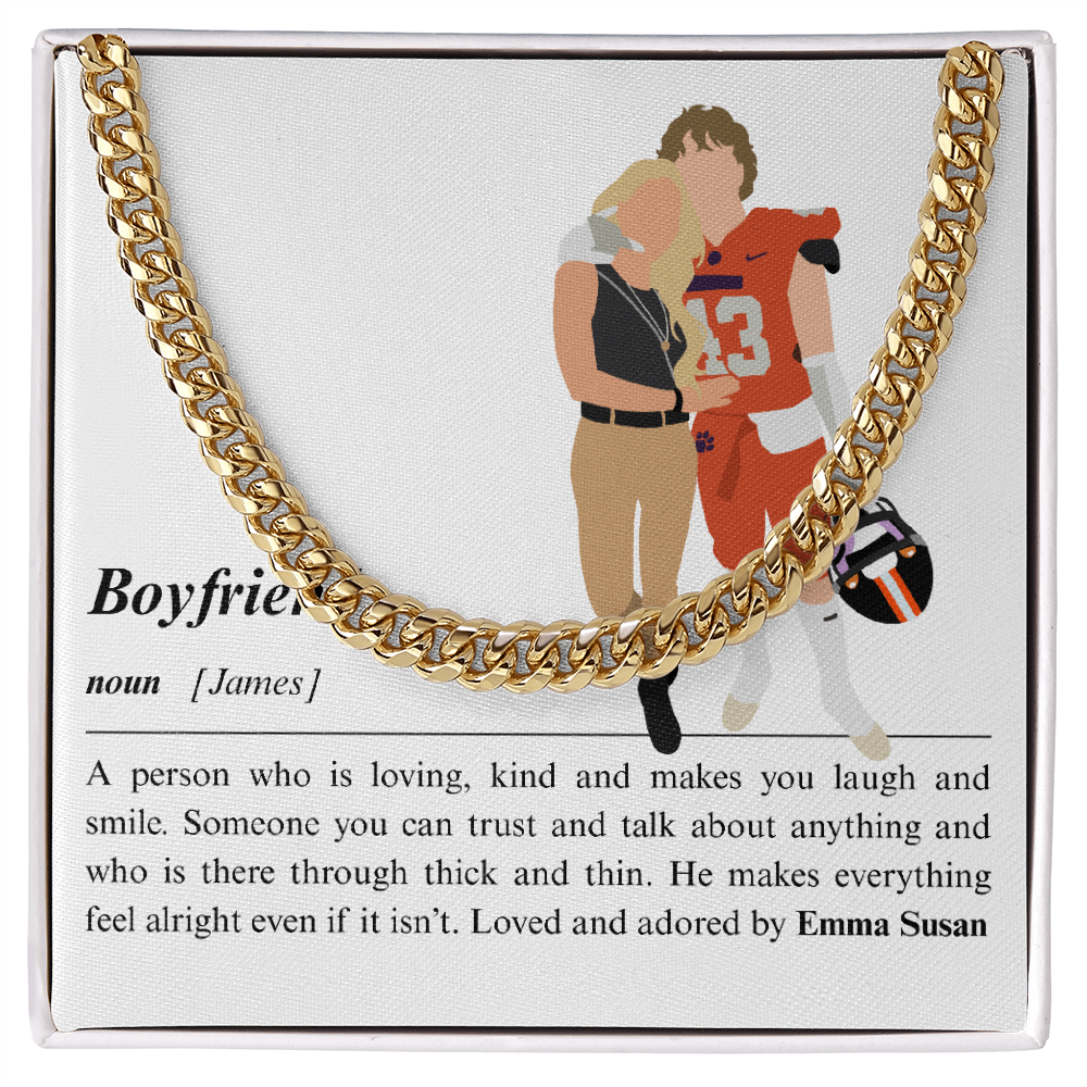 Personalized To My Boyfriend Cuban Link Chain