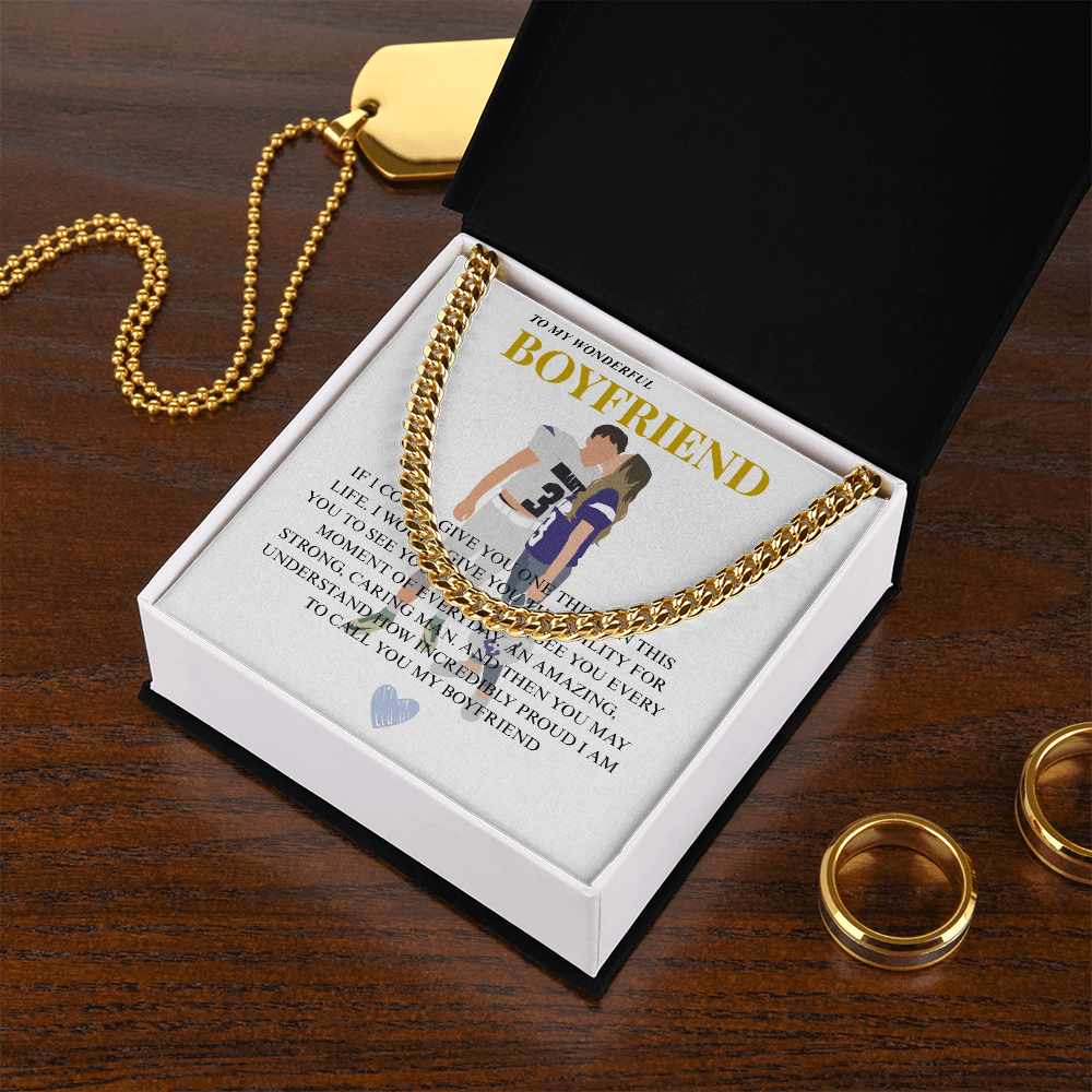 Personalized To My Boyfriend Cuban Link Chain