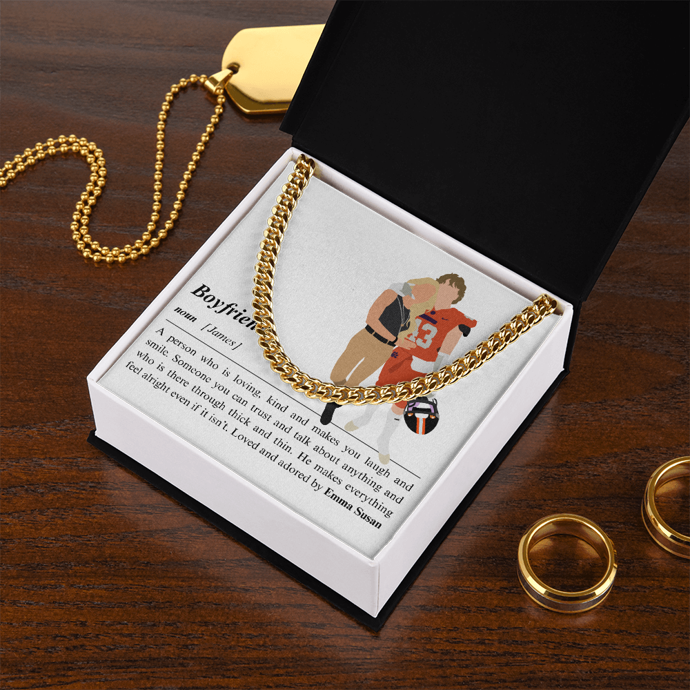 Personalized To My Boyfriend Cuban Link Chain