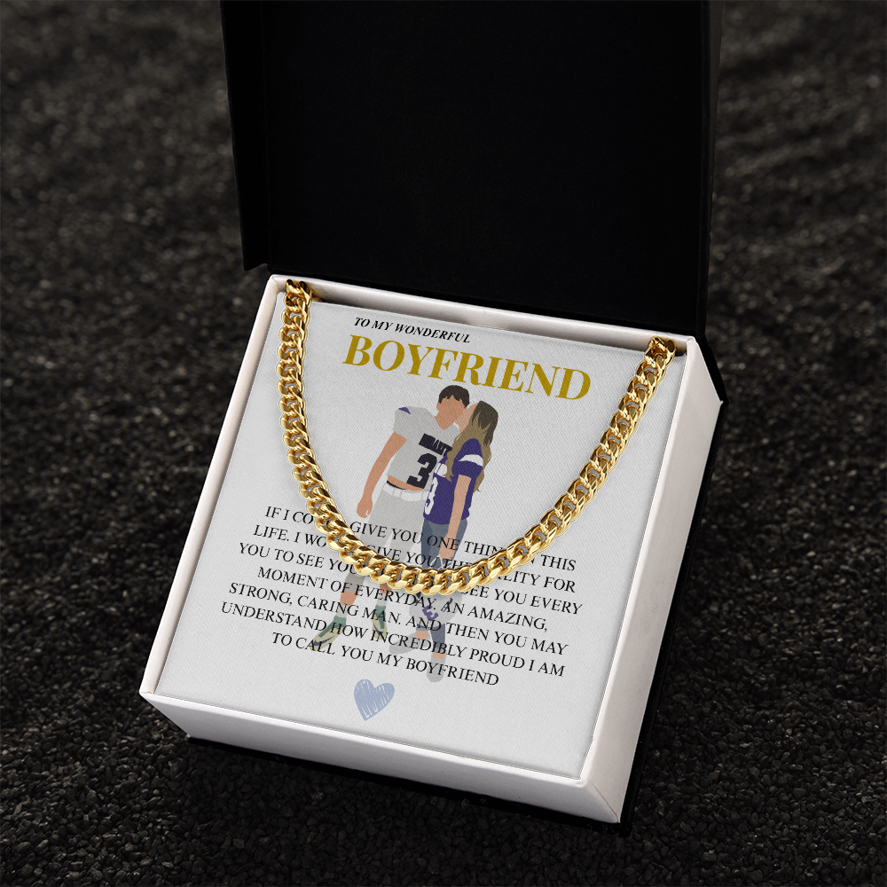 Personalized To My Boyfriend Cuban Link Chain