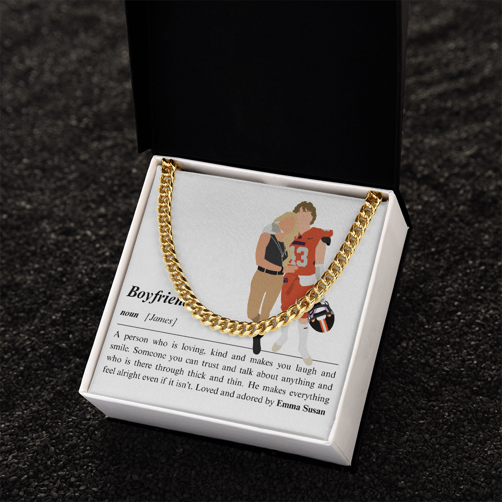Personalized To My Boyfriend Cuban Link Chain