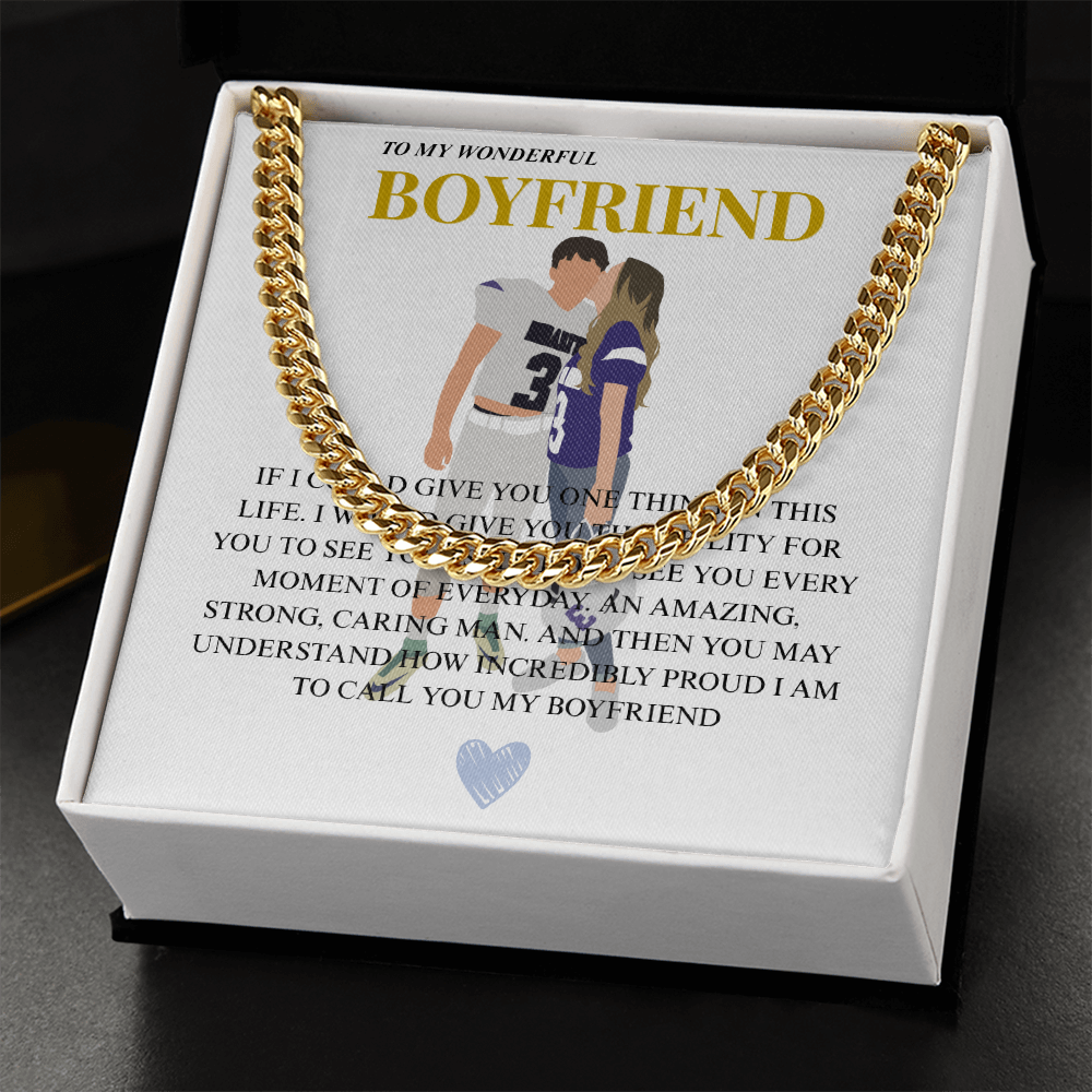 Personalized To My Boyfriend Cuban Link Chain