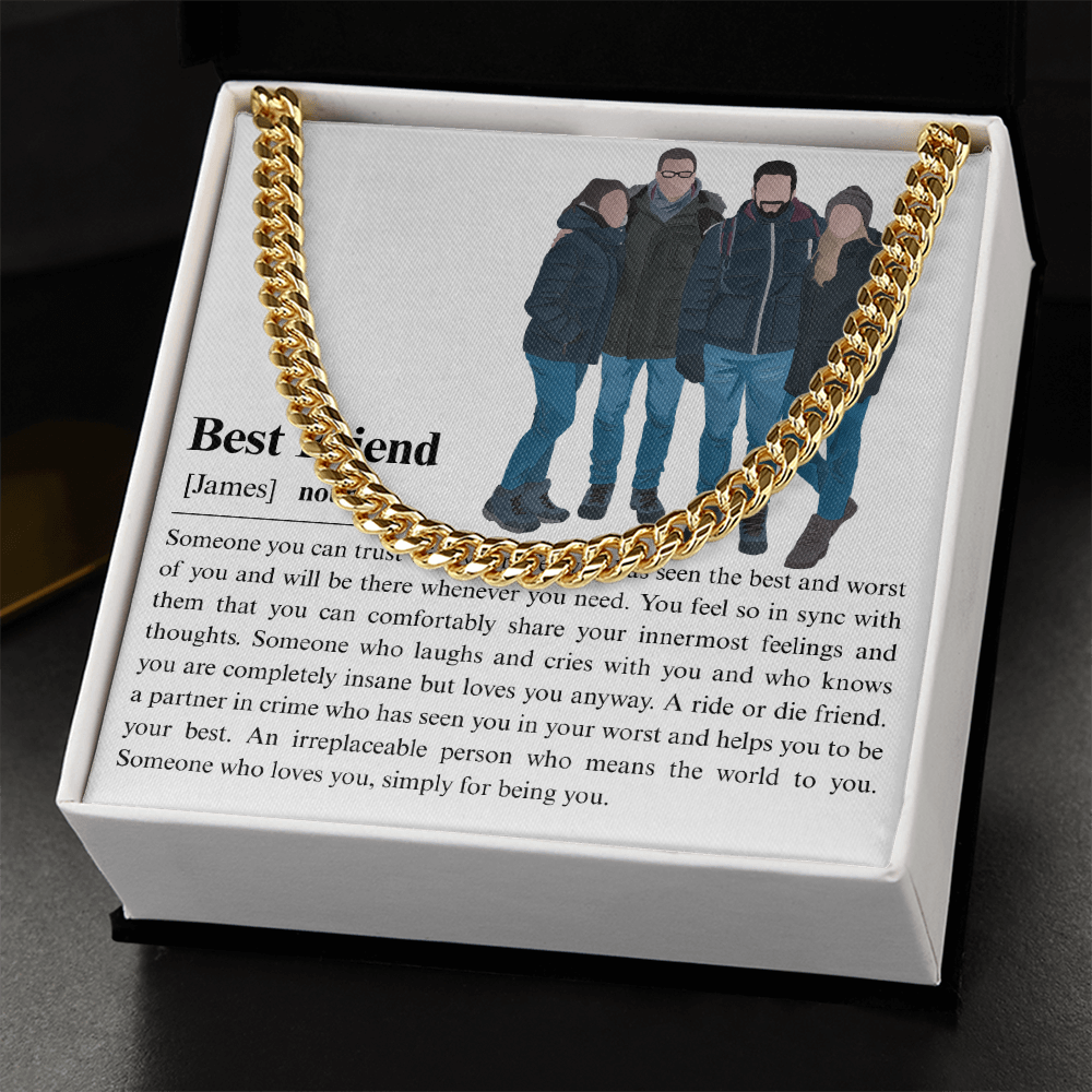 Personalized Best Friend Cuban Link Chain