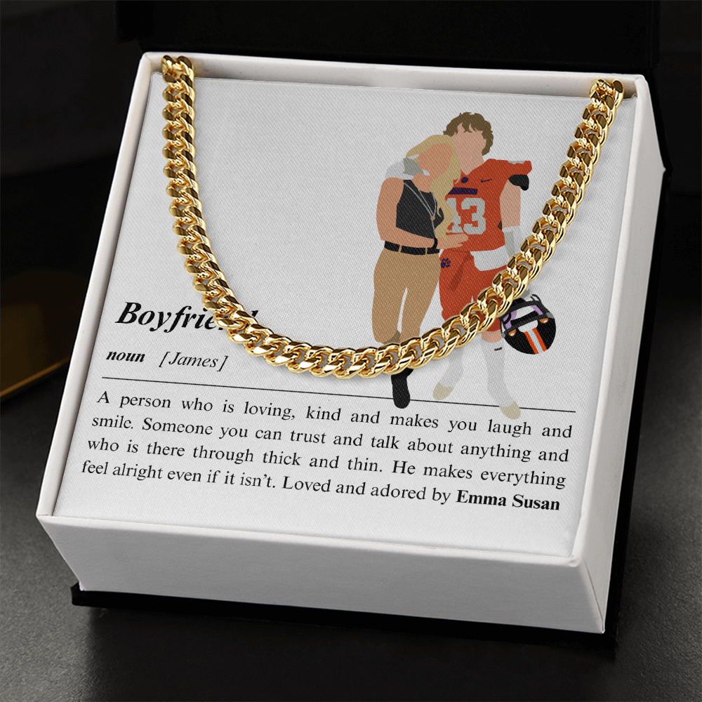 Personalized To My Boyfriend Cuban Link Chain