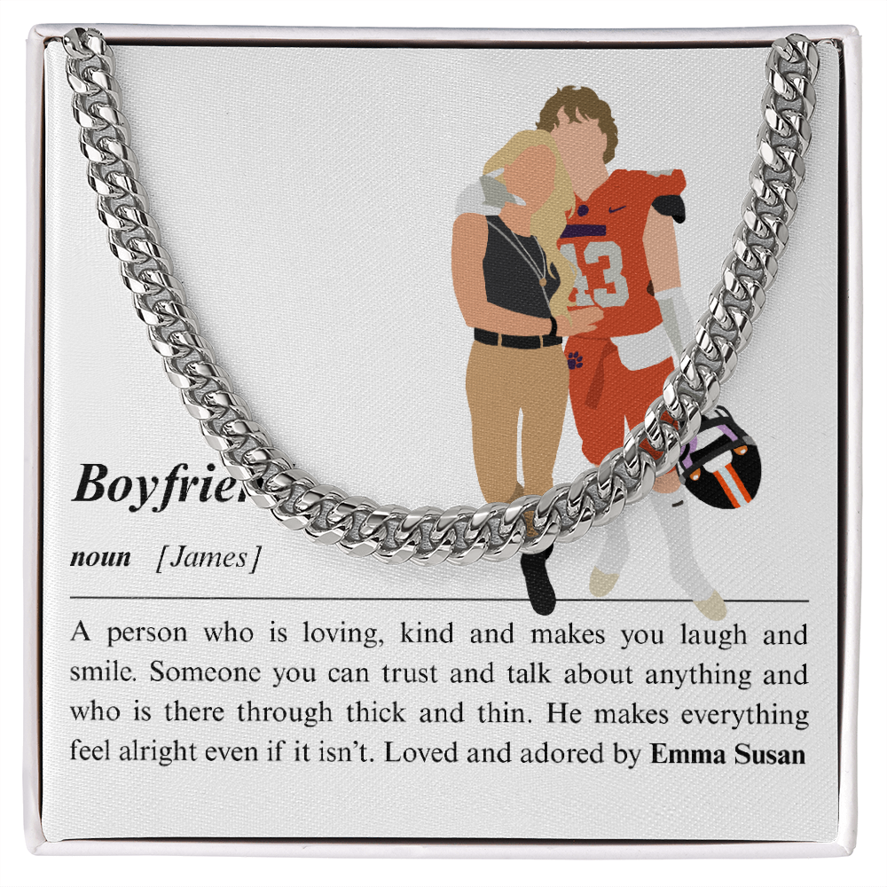 Personalized To My Boyfriend Cuban Link Chain