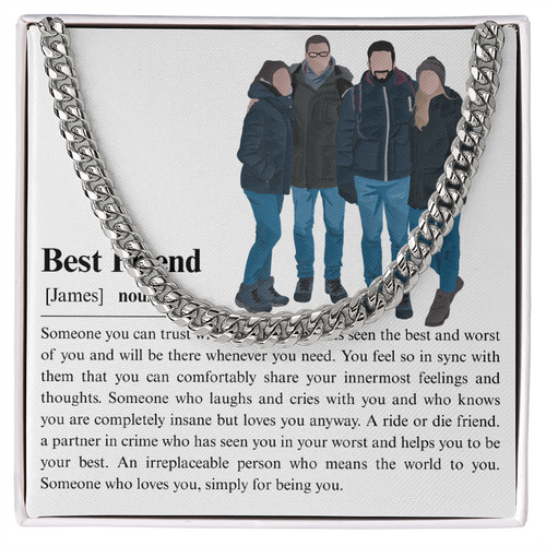Personalized Best Friend Cuban Link Chain