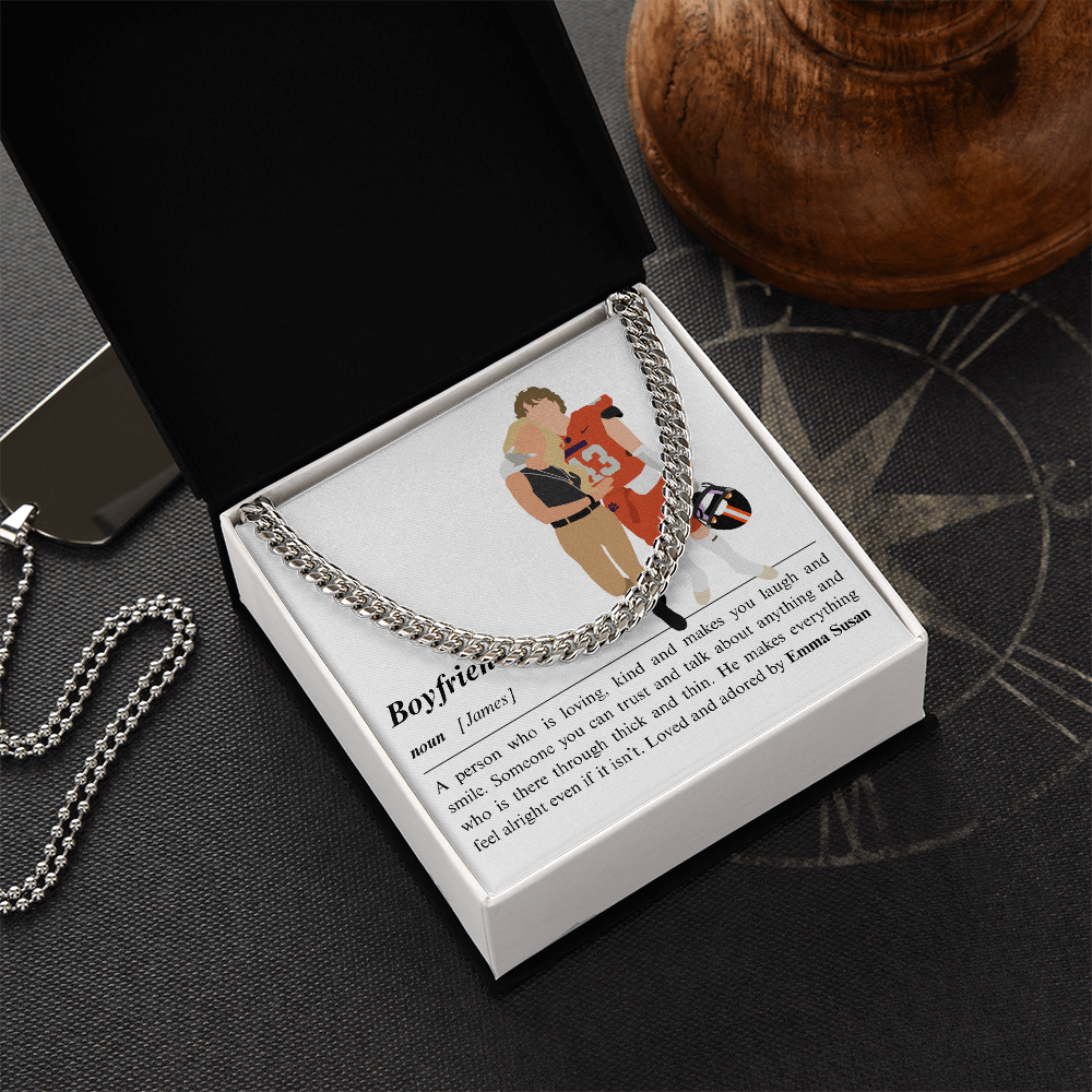Personalized To My Boyfriend Cuban Link Chain