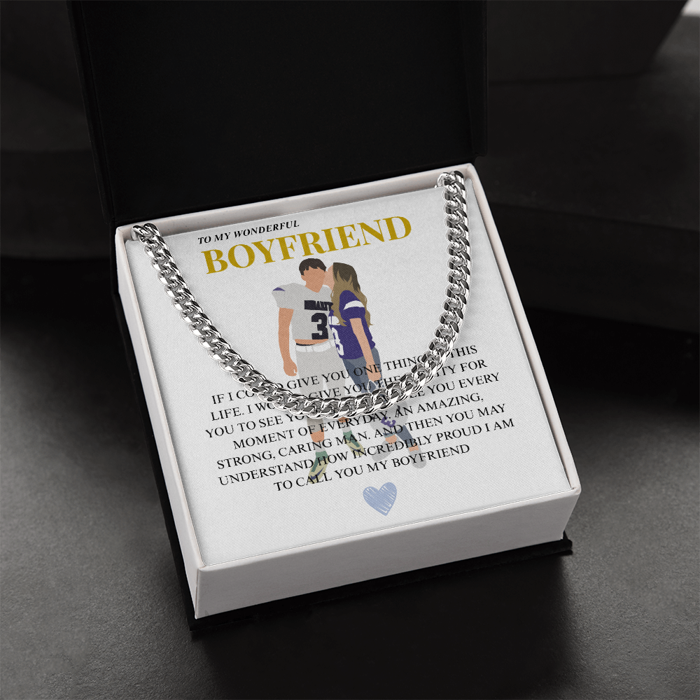 Personalized To My Boyfriend Cuban Link Chain