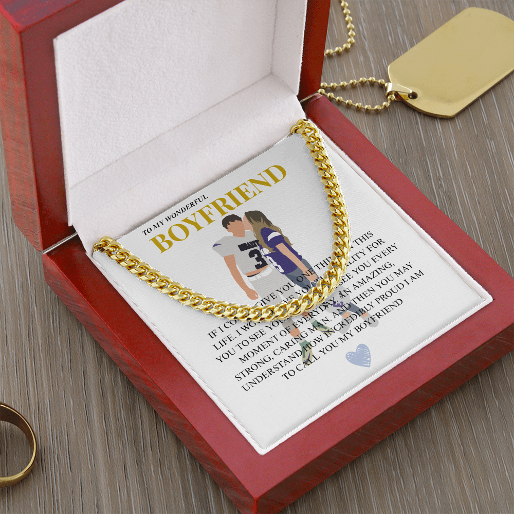 Personalized To My Boyfriend Cuban Link Chain