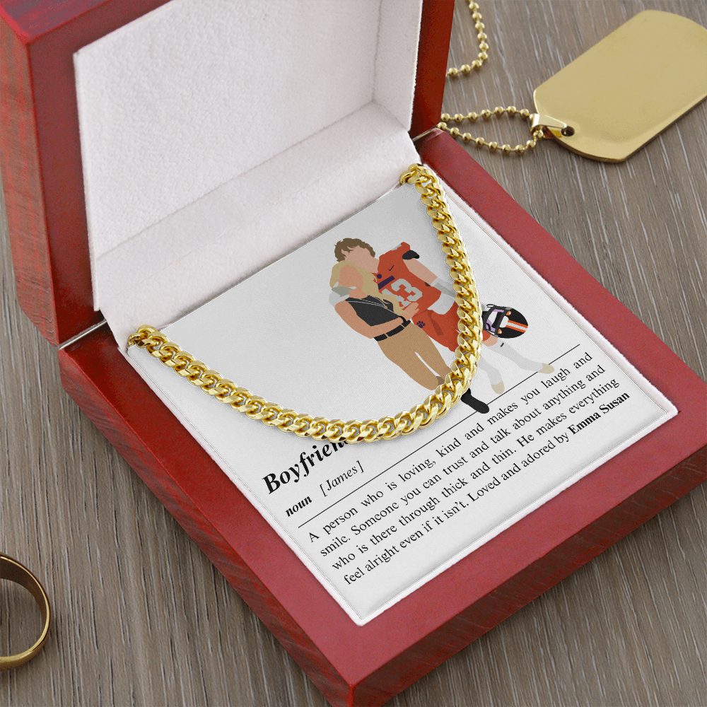 Personalized To My Boyfriend Cuban Link Chain