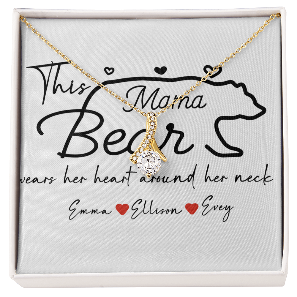 Personalized Mama Bear Alluring Beauty Necklace