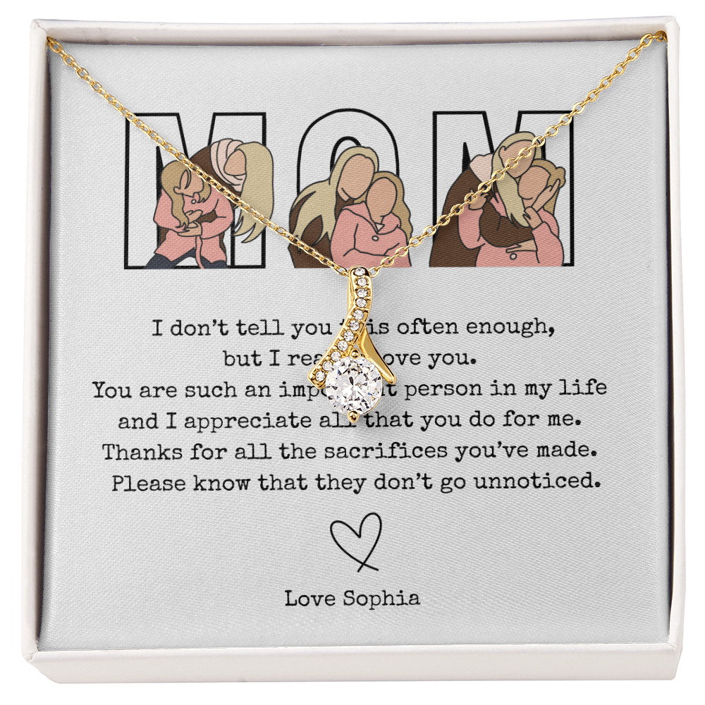 Personalized Mom Alluring Beauty Necklace