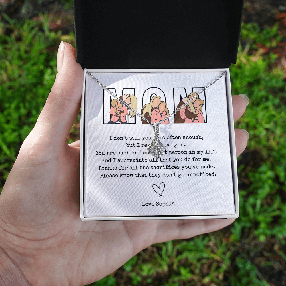 Personalized Mom Alluring Beauty Necklace