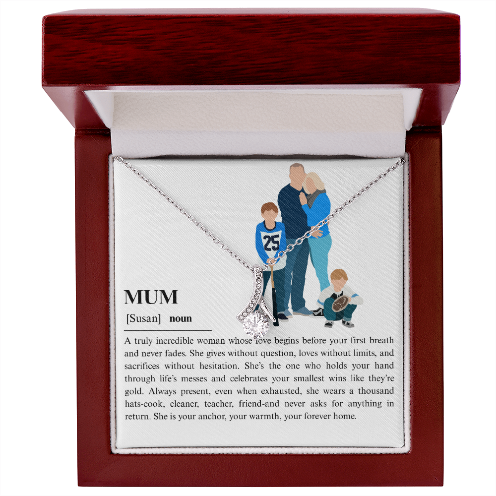 Personalized Mum Alluring Beauty Necklace