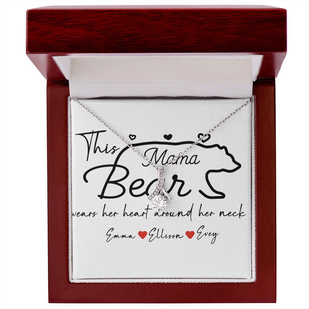 Personalized Mama Bear Alluring Beauty Necklace