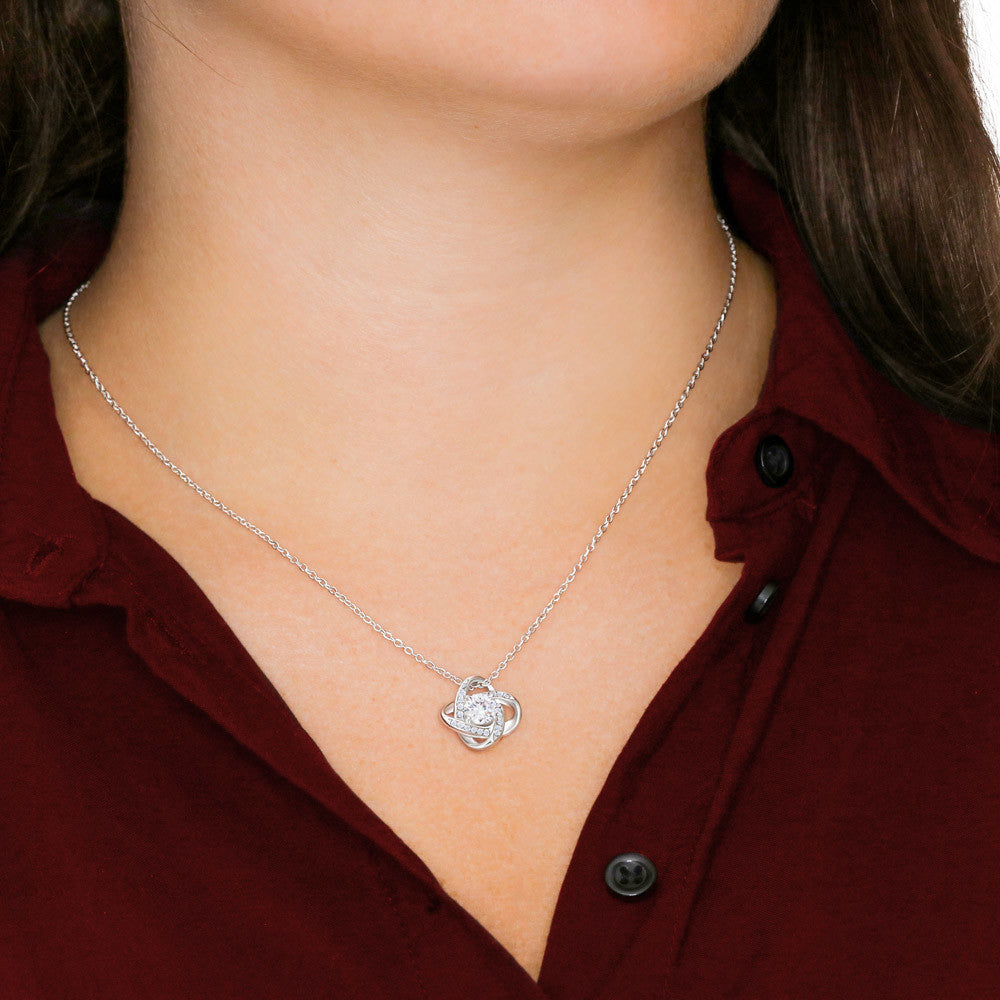 Personalize Mom Love Knot Necklace