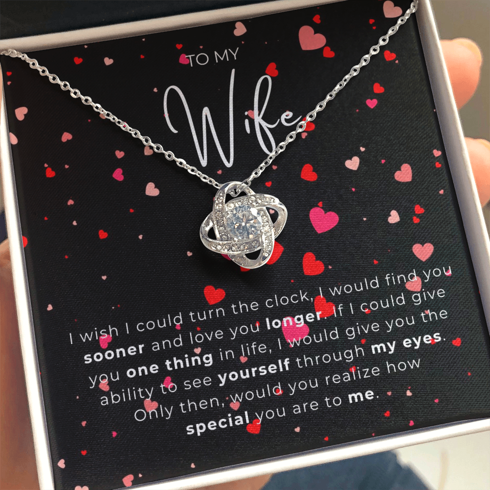 To My Wife Love Knot Necklace