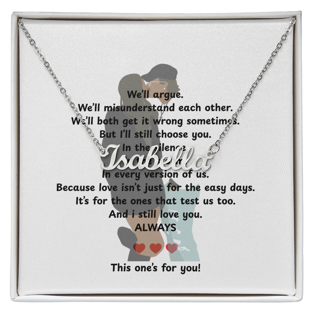 Personalized This One's For You Name Necklace