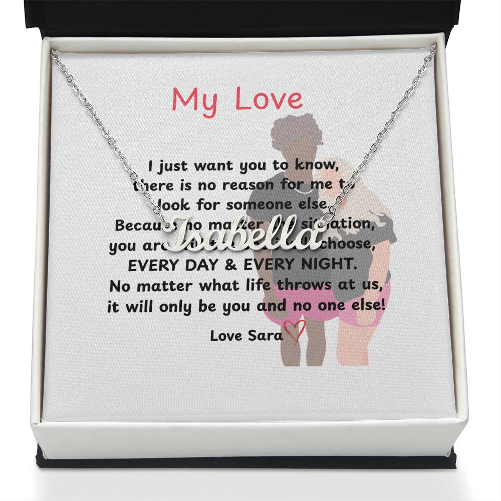 Personalized My Love Name Necklace