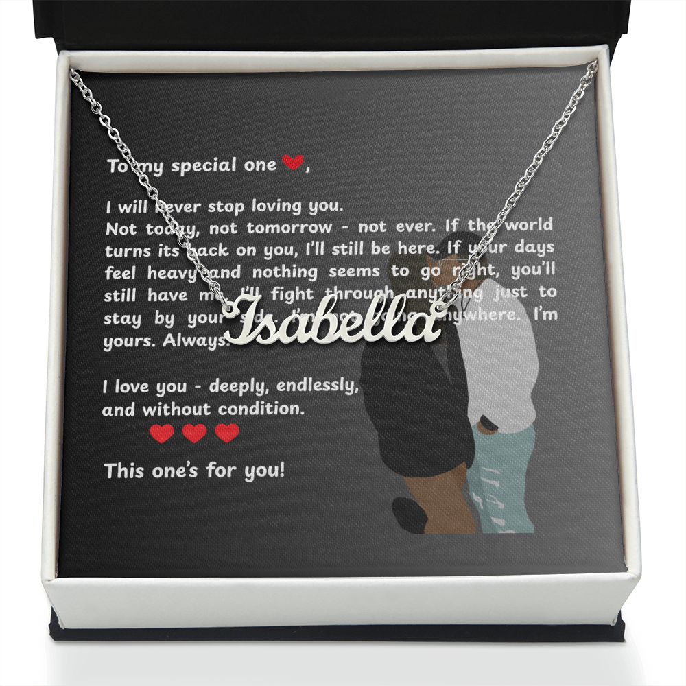 Personalized To My Special One Name Necklace