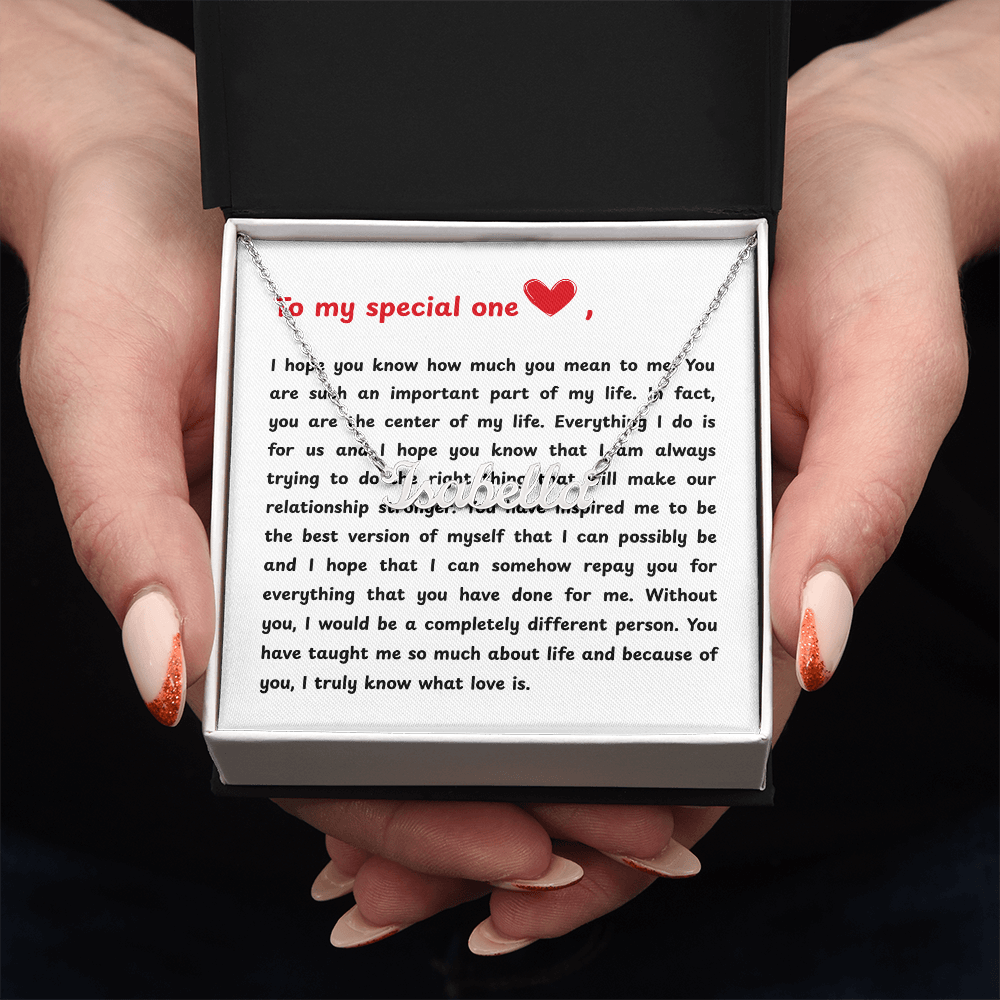 Personalized To My Special One Name Necklace