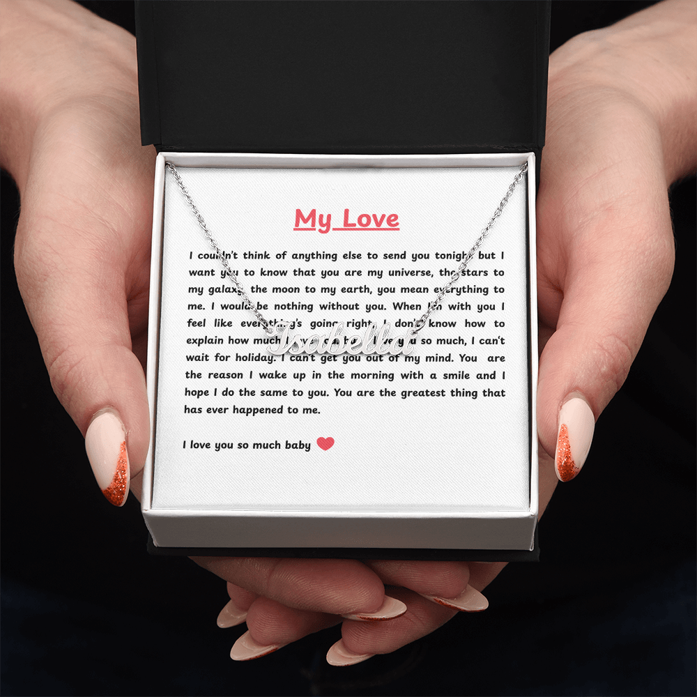 Personalized My Love Name Necklace