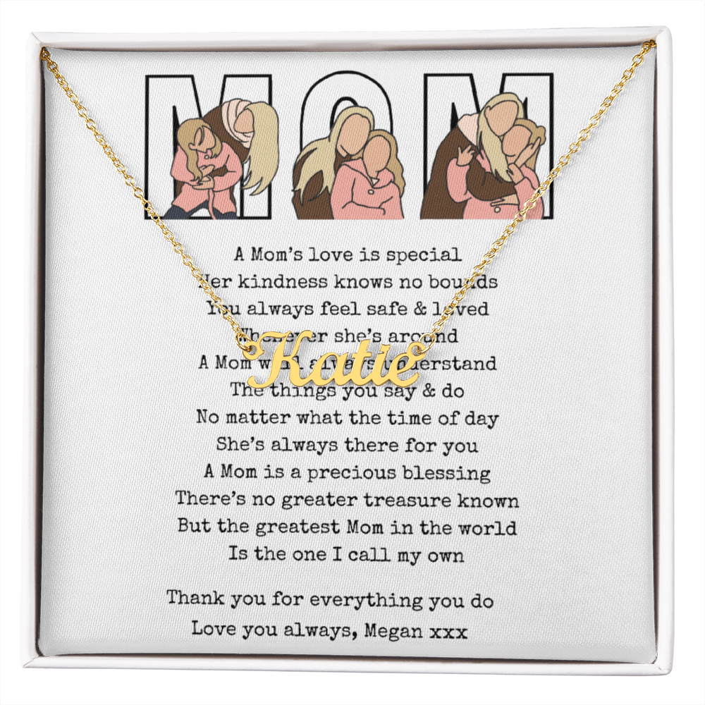 Personalized Mom Name Necklace