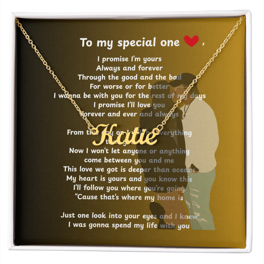 Personalized To My Special One Name Necklace