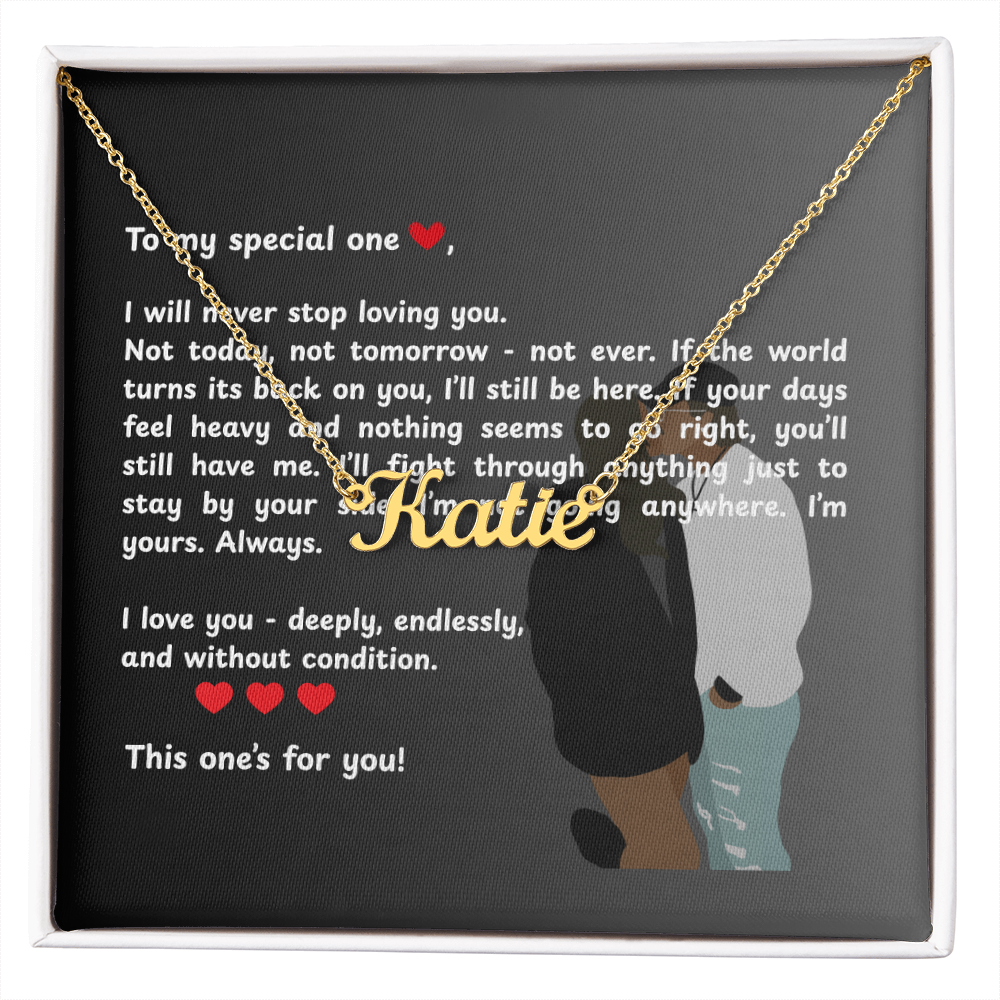 Personalized To My Special One Name Necklace