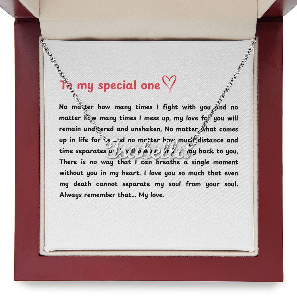 Personalized To My Special One Name Necklace