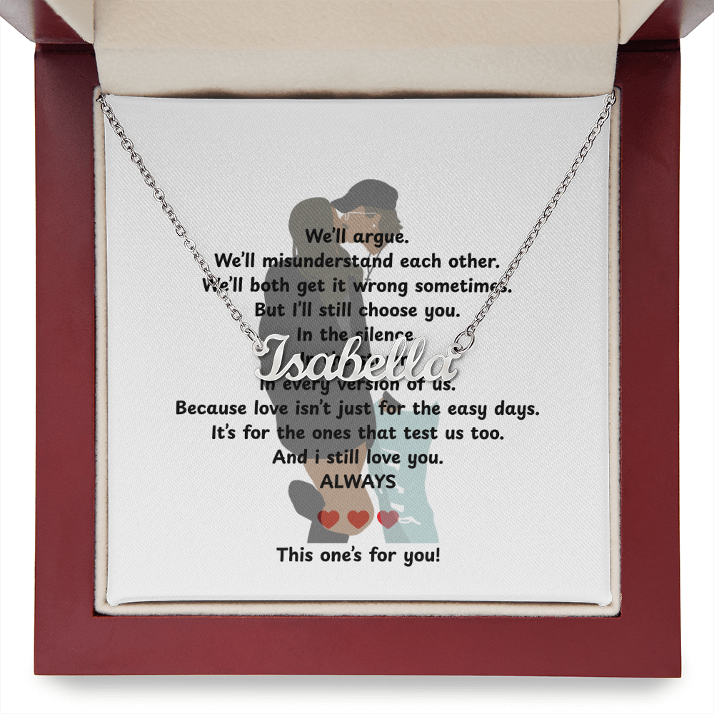 Personalized This One's For You Name Necklace