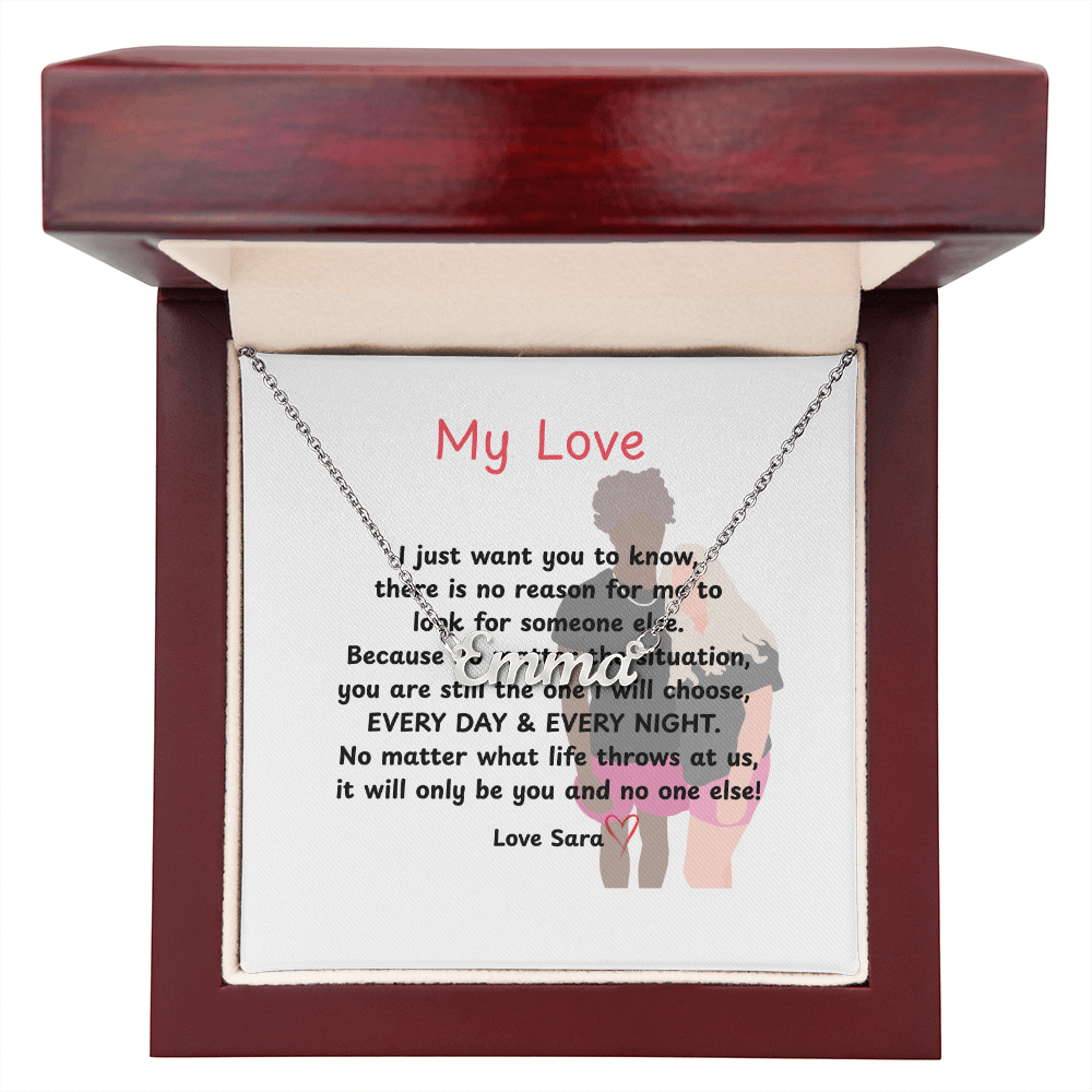 Personalized My Love Name Necklace