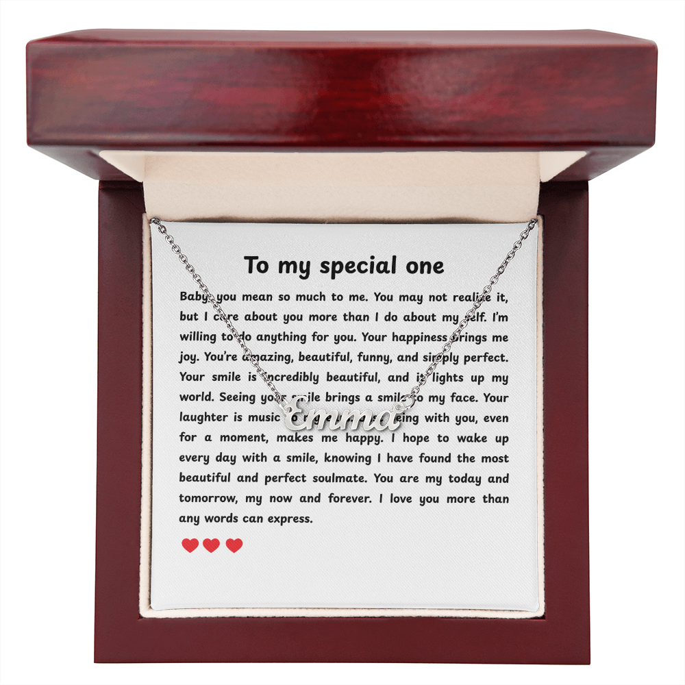 Personalized To My Special One Name Necklace