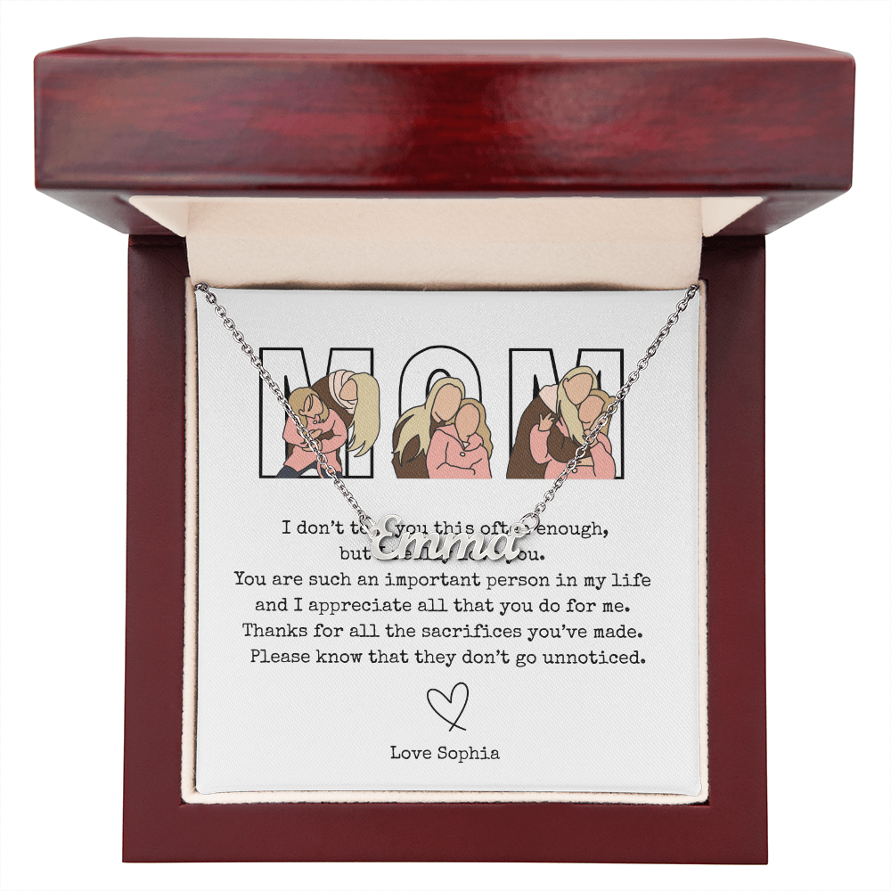 Personalized Mom Name Necklace