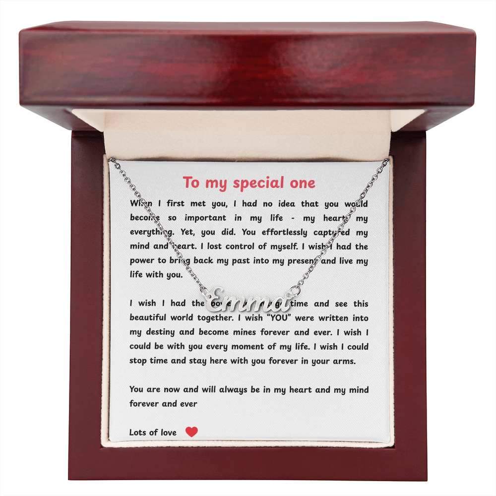 Personalized To My Special One Name Necklace