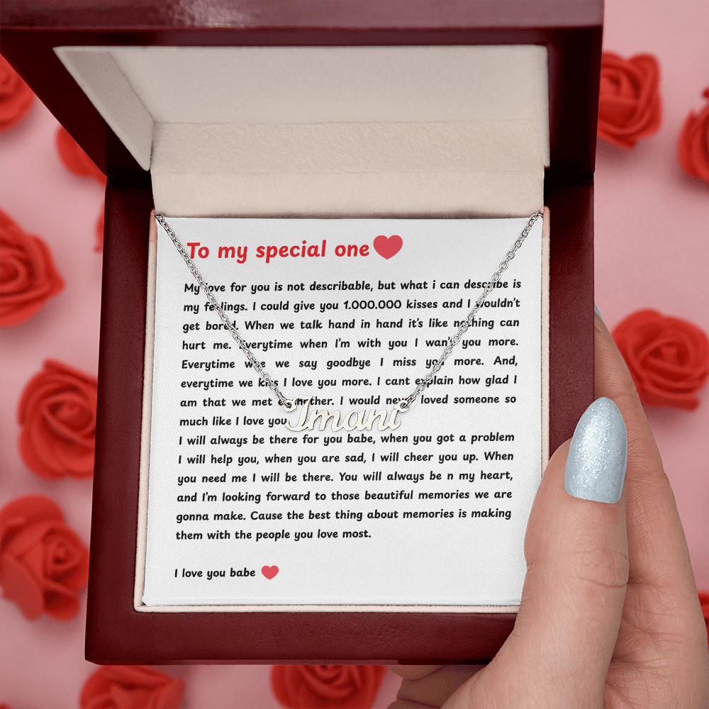 Personalized To My Special One Name Necklace