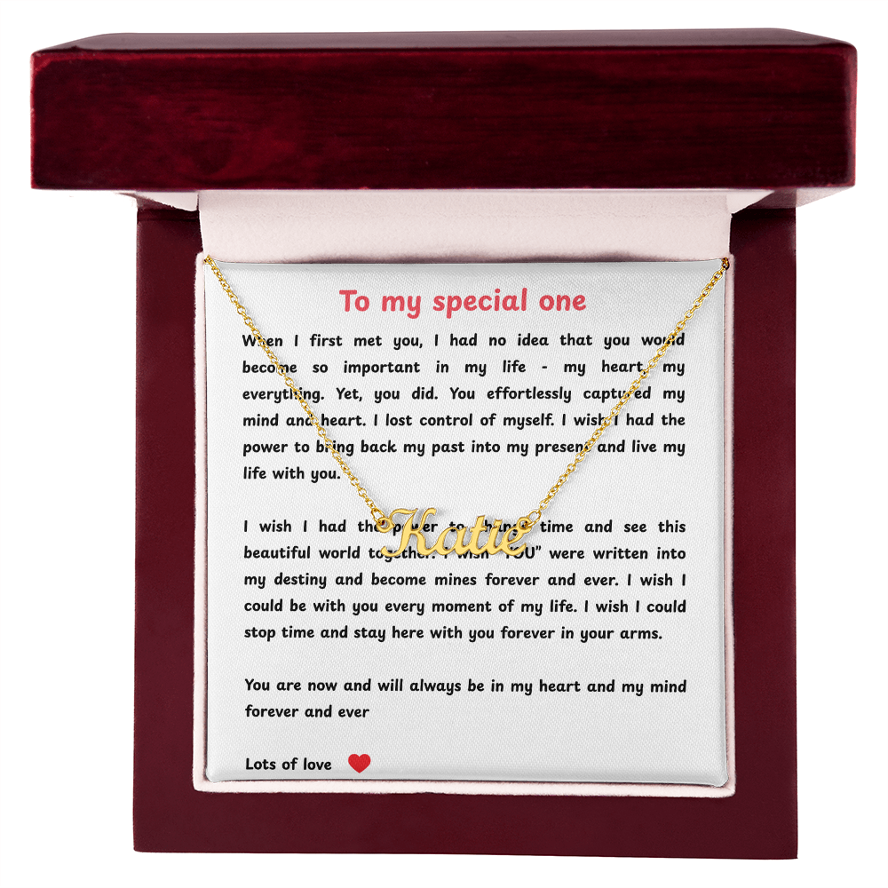 Personalized To My Special One Name Necklace