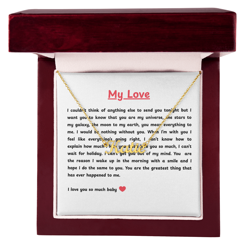 Personalized My Love Name Necklace