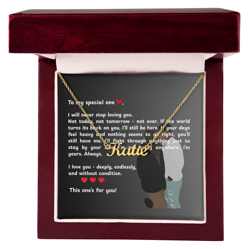 Personalized To My Special One Name Necklace